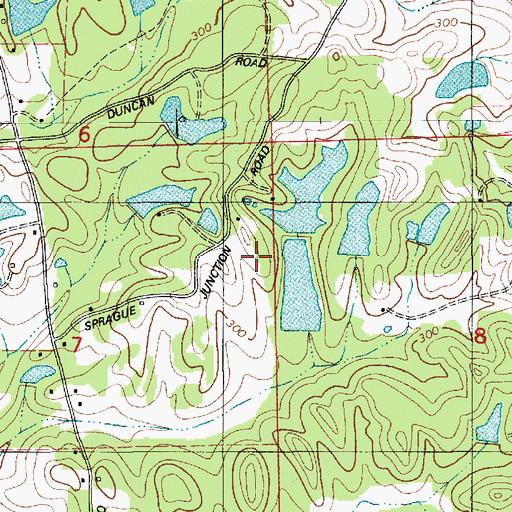 Topographic Map of Nutson Number 3 Dam, AL