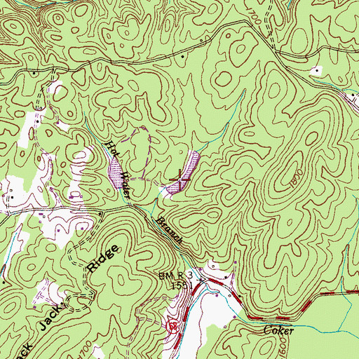 Topographic Map of Sanford Gray Lake Dam Number One, TN