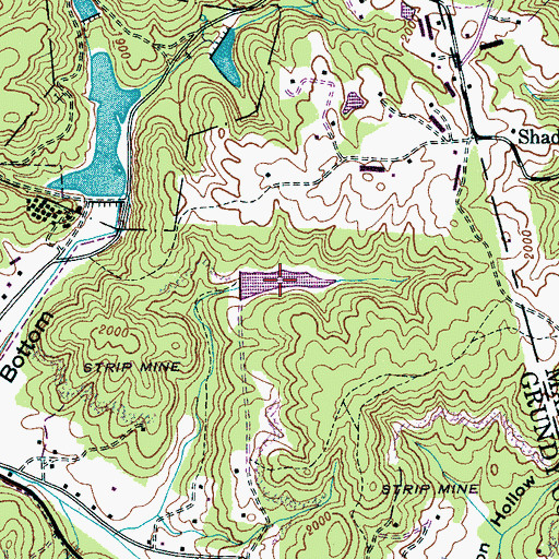 Topographic Map of Lake Echo, TN
