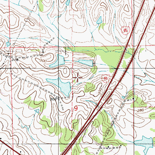 Topographic Map of W D Farrior Junior Lake Dam, AL
