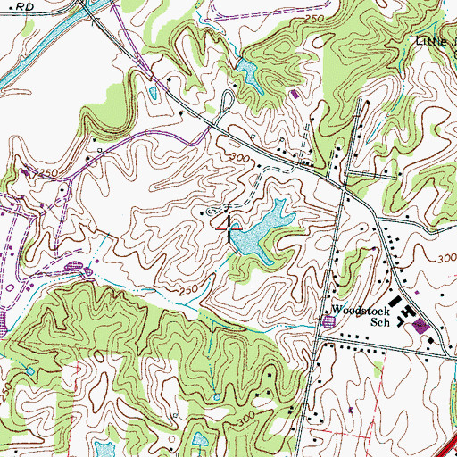 Topographic Map of Mitchell Dam Number Three, TN