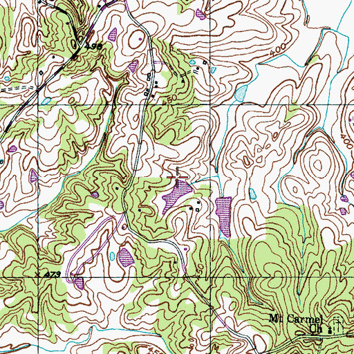 Topographic Map of Duncan Lake Dam, TN
