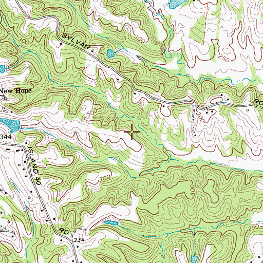 Topographic Map of Chase Lake Number Three Dam, TN
