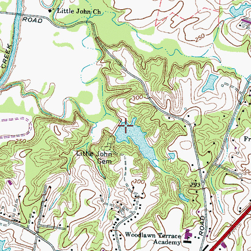 Topographic Map of R H Williams Dam, TN