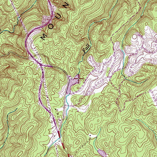 Topographic Map of Elbert Martin Dam, TN