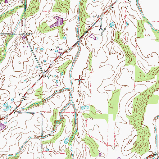 Topographic Map of Bear Creek Lake Number Two, TN