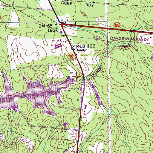 Topographic Map of Big Creek Utility Lake, TN