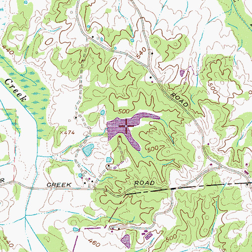 Topographic Map of Morris Lake, TN