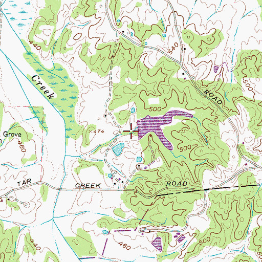 Topographic Map of Morris Dam, TN