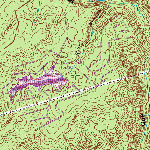 Topographic Map of Deerhead Dam, TN