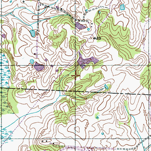 Topographic Map of Pat Mann Dam, TN
