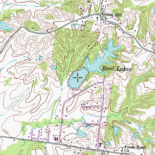Topographic Map of Reed Lake Number One, TN