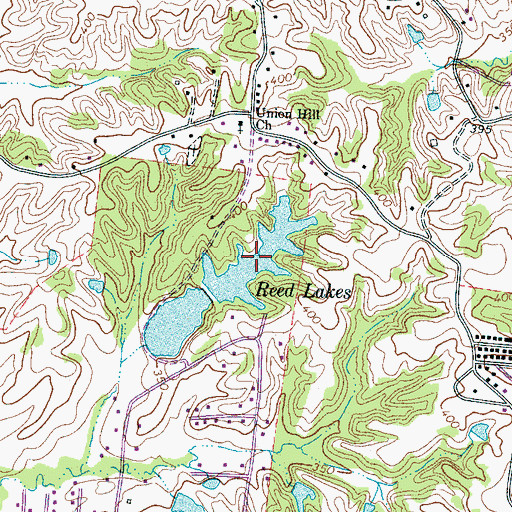 Topographic Map of Reed Lake Number Two, TN