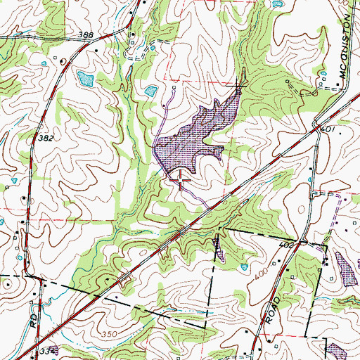 Topographic Map of Lake Ellen Dam, TN