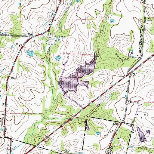 Topographic Map of Lake Ellen, TN