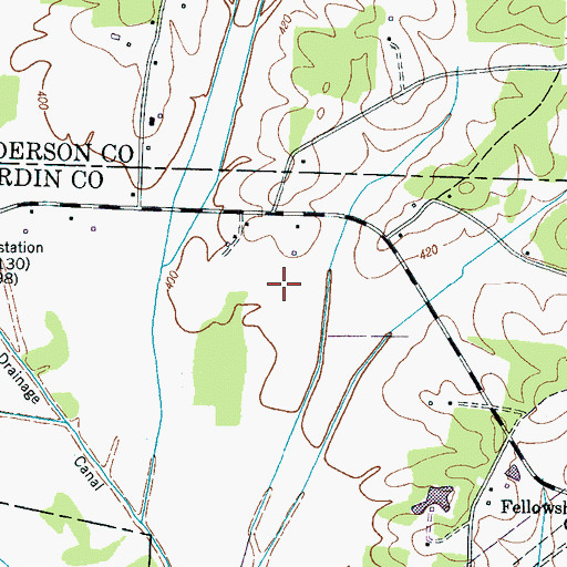 Topographic Map of Claiborne Wells Lake, TN