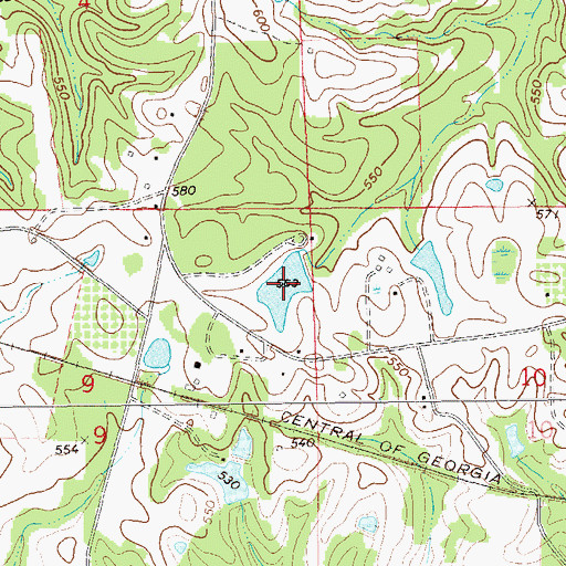 Topographic Map of Hoff Pond, AL