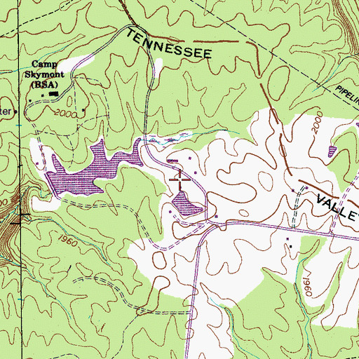 Topographic Map of Skymount Lake Dam Number Two, TN