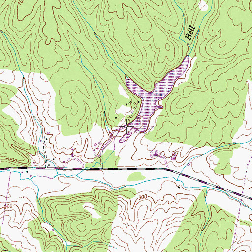 Topographic Map of Pine Lake Dam, TN