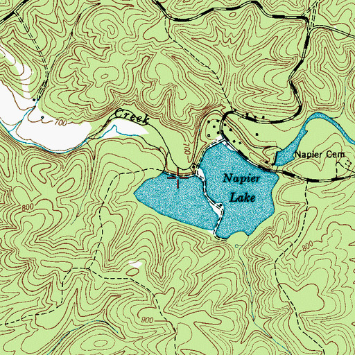 Topographic Map of Jackson Dam, TN