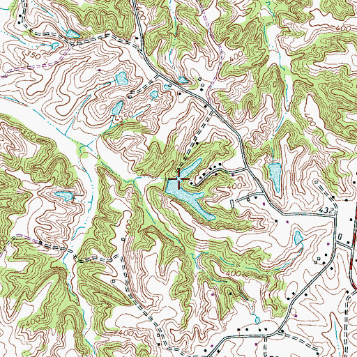 Topographic Map of Demerys Lake Dam, TN