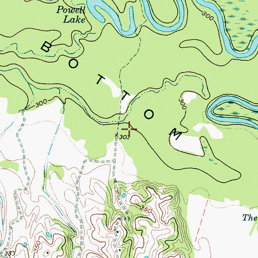 Topographic Map of Little Lake, TN