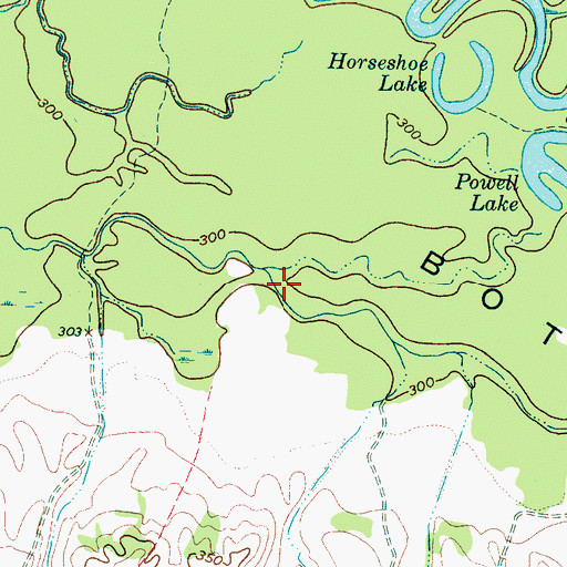 Topographic Map of New Lake Dam, TN