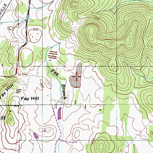 Topographic Map of Morgan Lake, TN