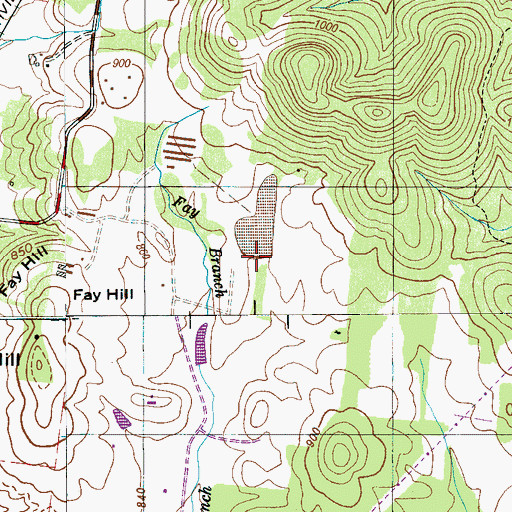 Topographic Map of Morgan Lake Dam, TN