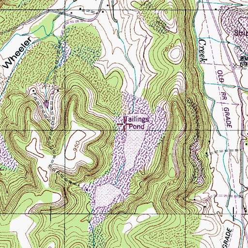 Topographic Map of Bobs Lake Number Two Dam, TN