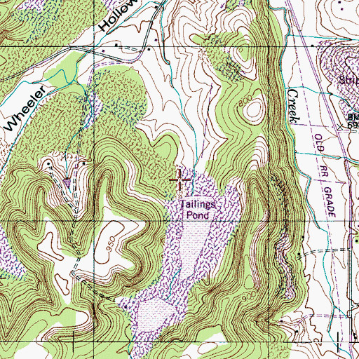 Topographic Map of Bobs Lake Number One Dam, TN