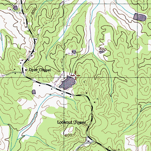 Topographic Map of Robert L Hopkins Dam, TN