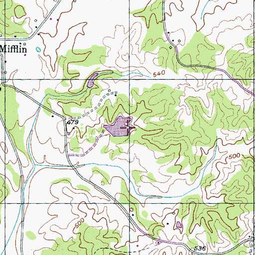 Topographic Map of Robert Williams Lake, TN