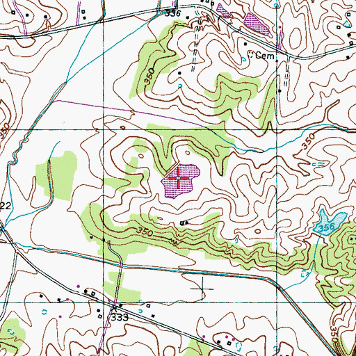 Topographic Map of Stokely Lake, TN