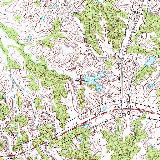 Topographic Map of Mrs Ardell Blankenship Dam, TN