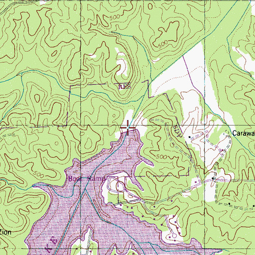 Topographic Map of Pine Lake, TN