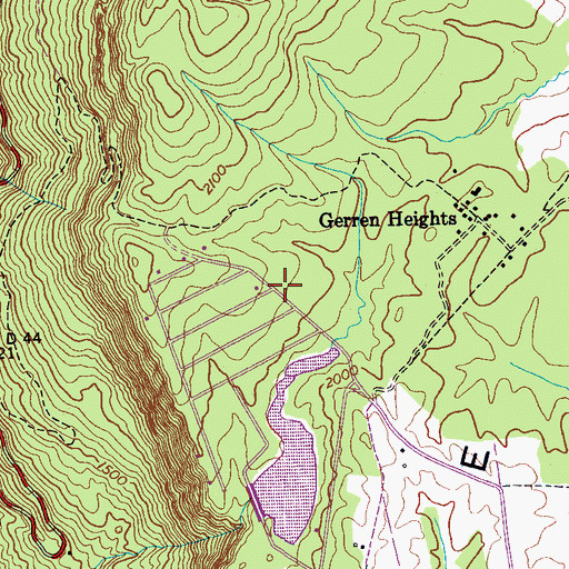 Topographic Map of Abc Dam, TN