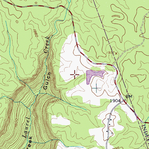 Topographic Map of O'Neal Lake Dam, TN