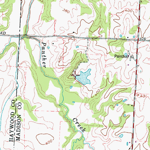 Topographic Map of Tyson Lake Dam, TN