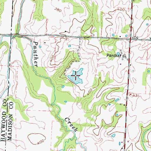 Topographic Map of Tyson Lake, TN
