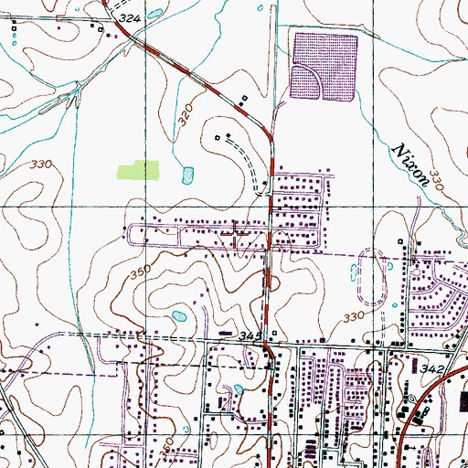 Topographic Map of B W Cobb Lake, TN