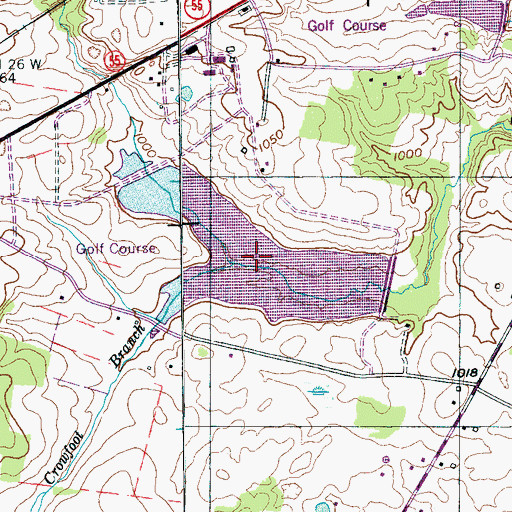 Topographic Map of Harvest Farms Lake, TN