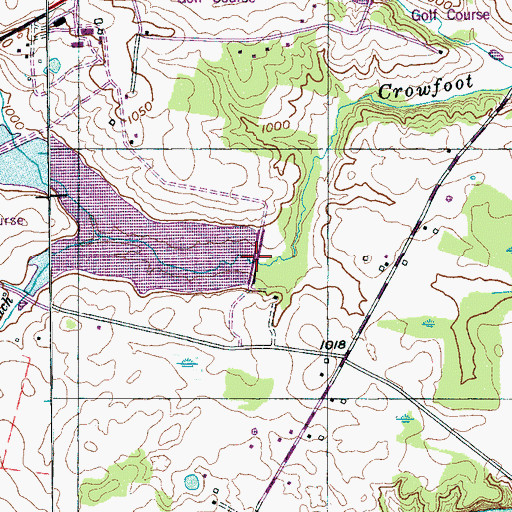 Topographic Map of Harvest Farms Lake Dam, TN
