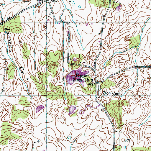 Topographic Map of Holt Lake, TN