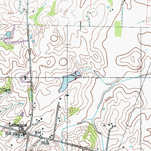 Topographic Map of A C Veirs Lake, TN
