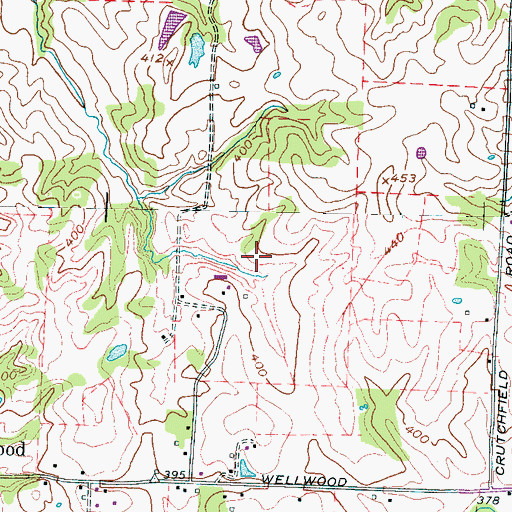 Topographic Map of Mud Creek Dam Number 15m-28-1, TN