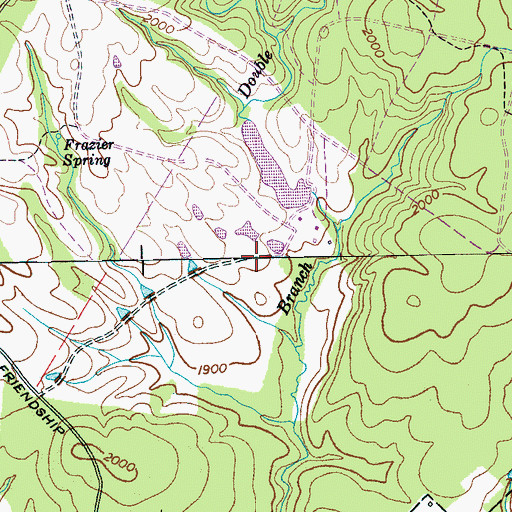Topographic Map of Richard Carmack Lake Dam, TN