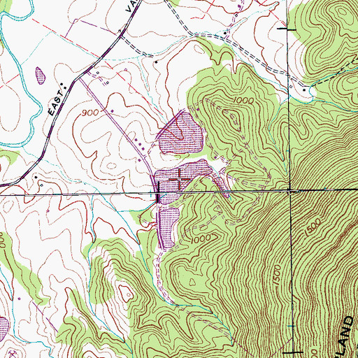 Topographic Map of Twin Lakes Number Two Lake, TN