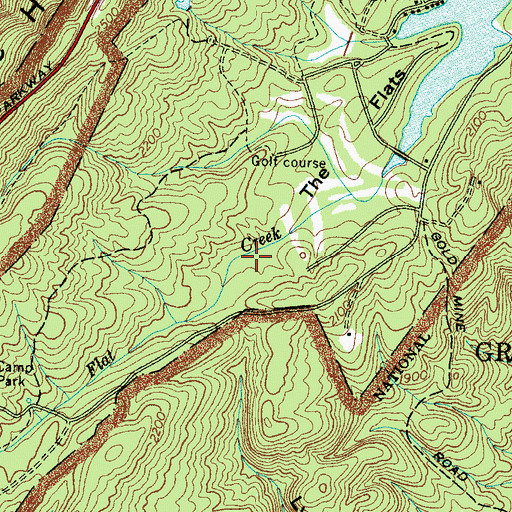Topographic Map of Sandy Stand Lake, TN