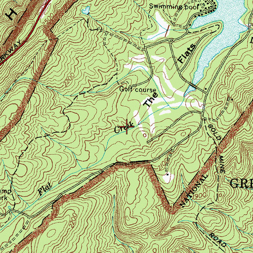 Topographic Map of Sandy Stand Dam, TN
